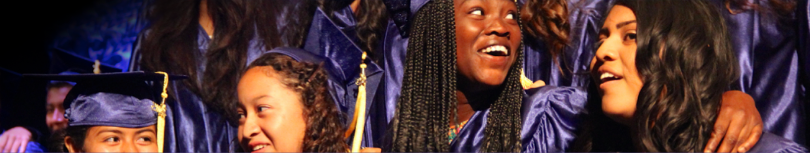 group of excited graduating students