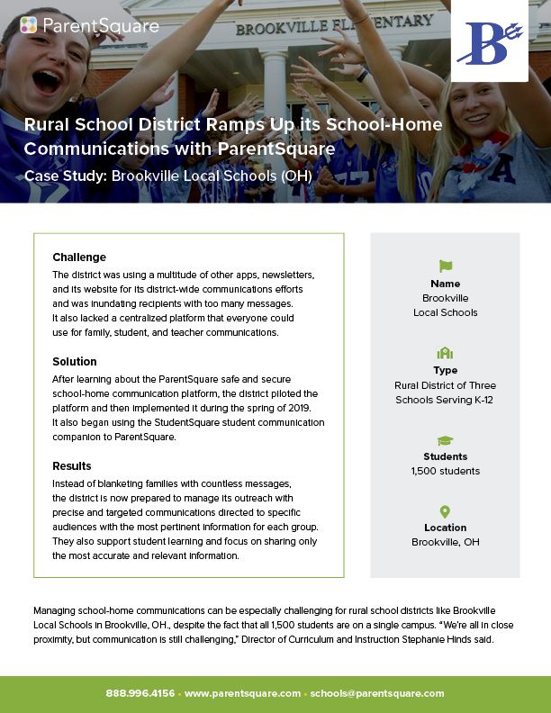 Brookville Local Schools Case Study PDF