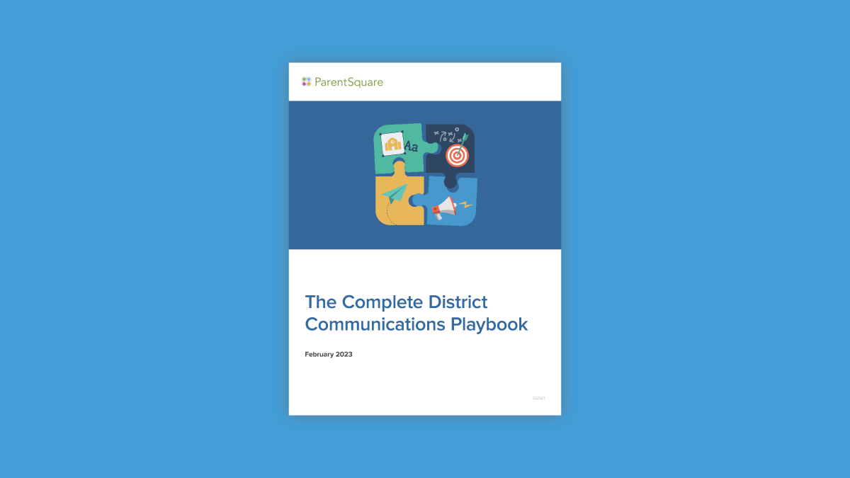 District Comms Playbook cover