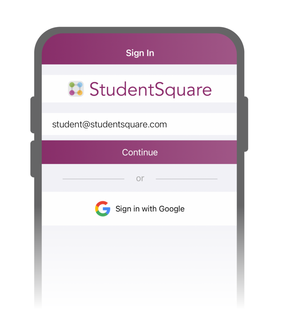 StudentSquare on mobile
