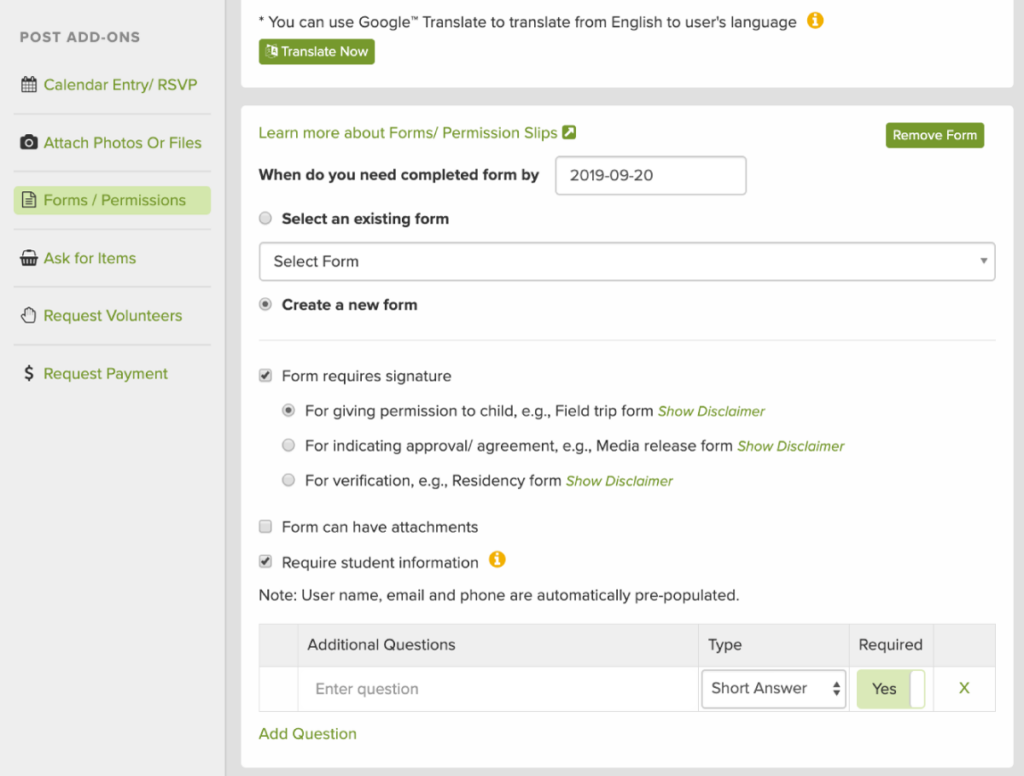 esignatures on form