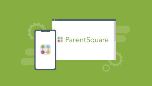 illustration of ParentSquare platform on web and mobile