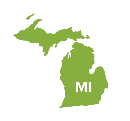 MI state outline