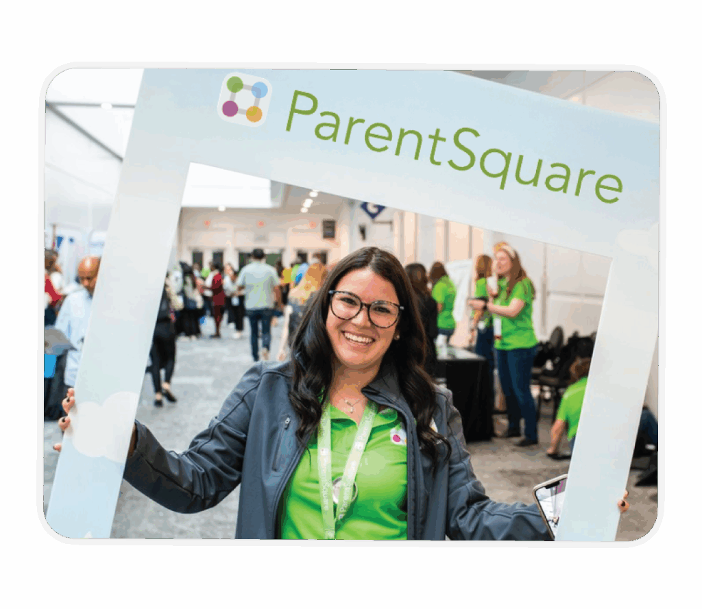 smiling ParentSquare team member at regional event