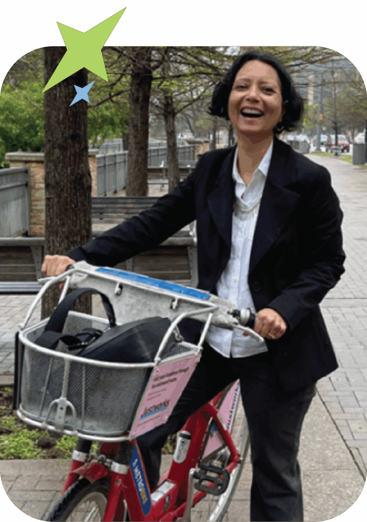 Anu on bike