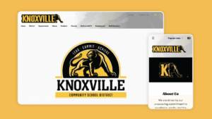 Knoxville School District website on web and mobile
