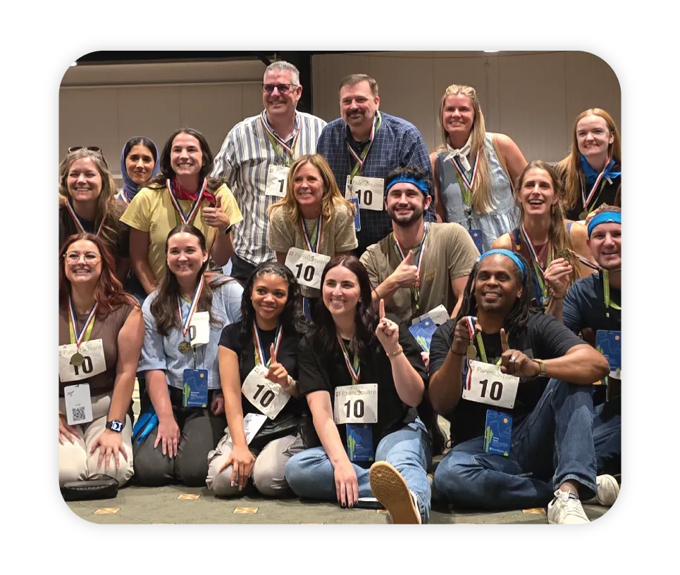 ParentSquare employees posing as a winning team