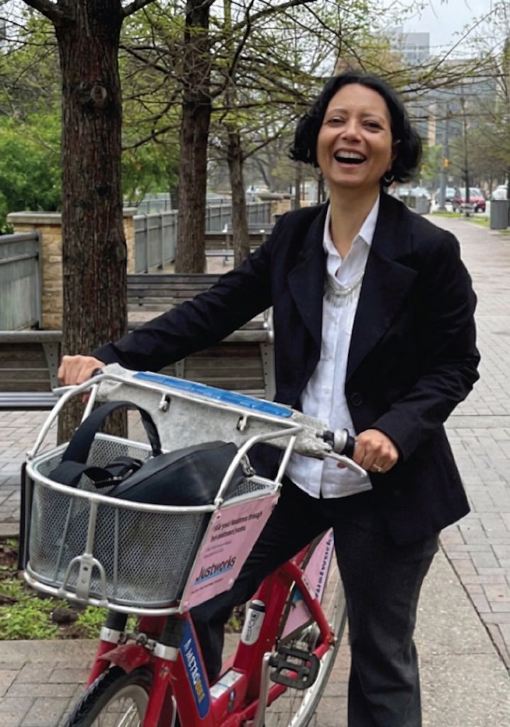 Anu on bike