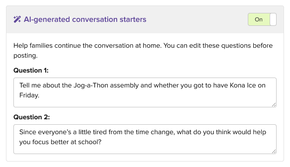 Conversation Starters - Post Author Publish