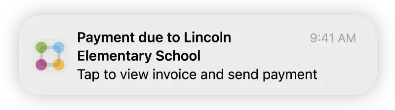ParentSquare pay invoice notification 