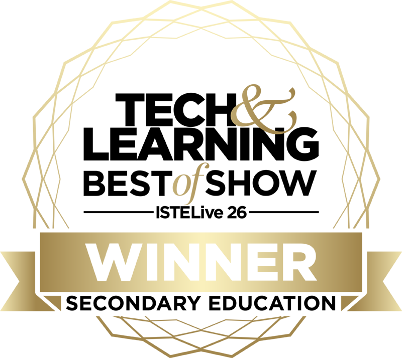 ISTELive26 Best of Show winner secondary education category badge