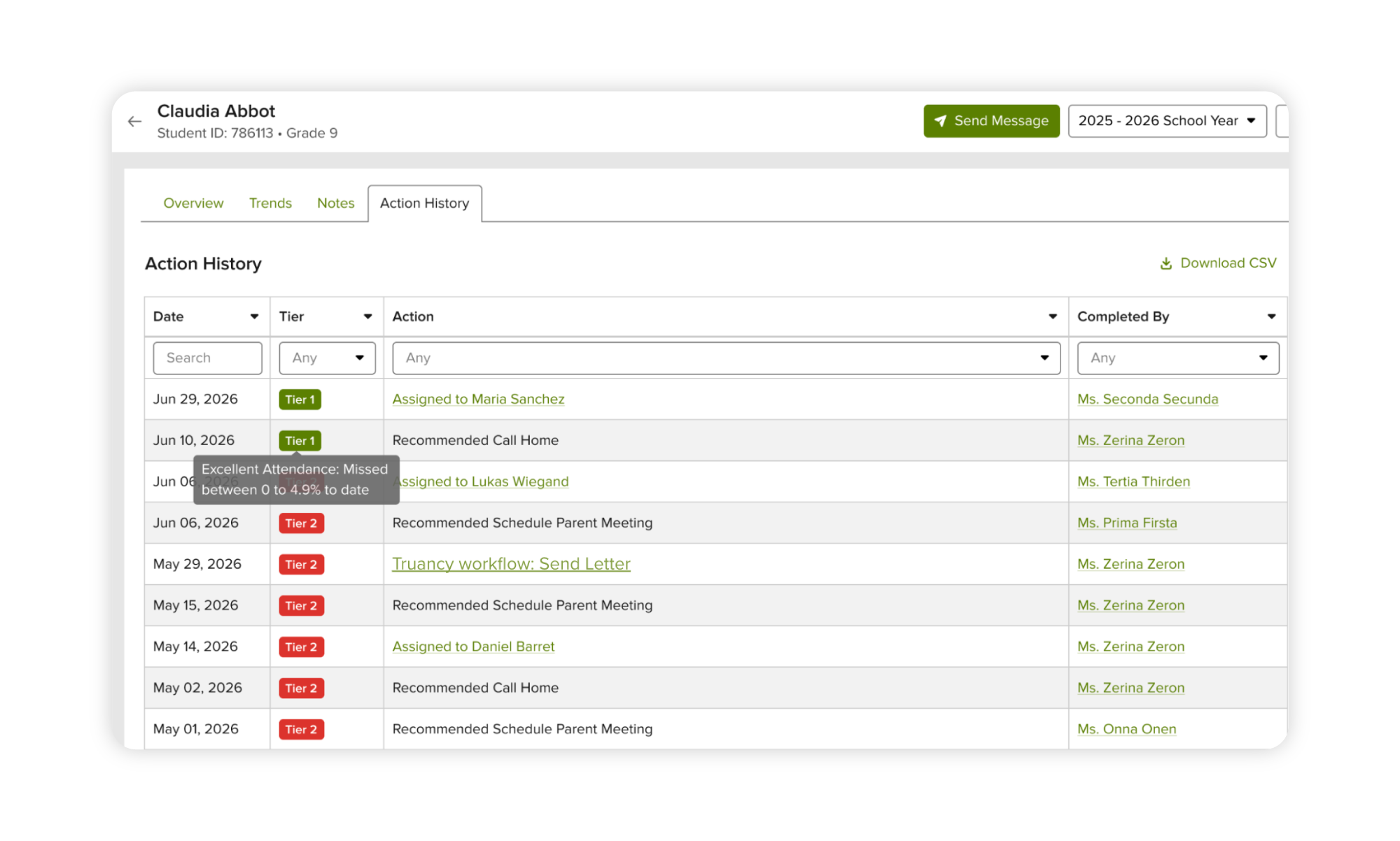 Automated workflows in Attendance Plus