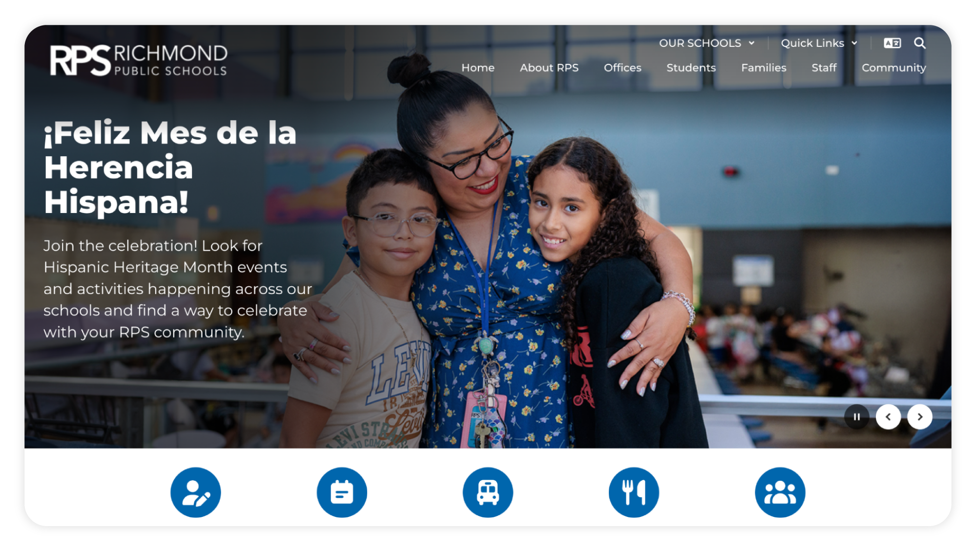Richmond Public Schools homepage