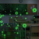 viral particles in a classroom